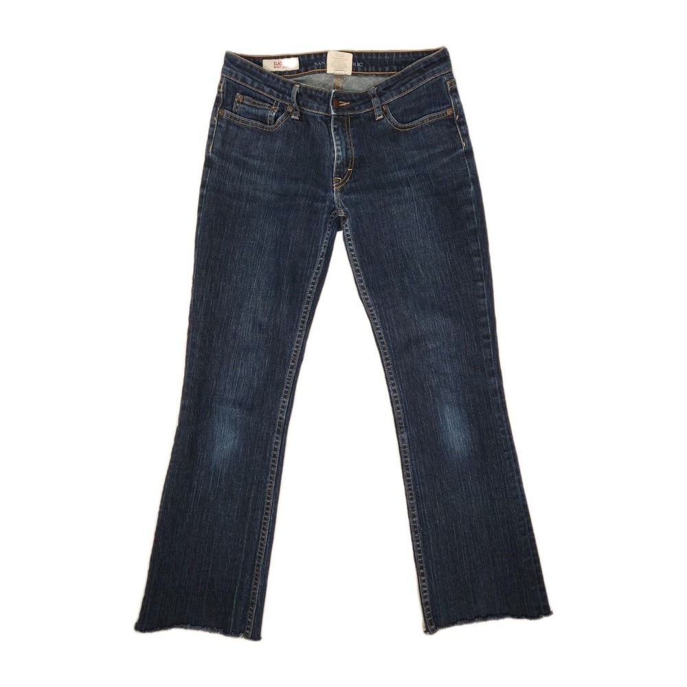 Banana Republic Jeans Women's 6Short Classic Bootcut Stretch Denim 31×29 Raw Hem